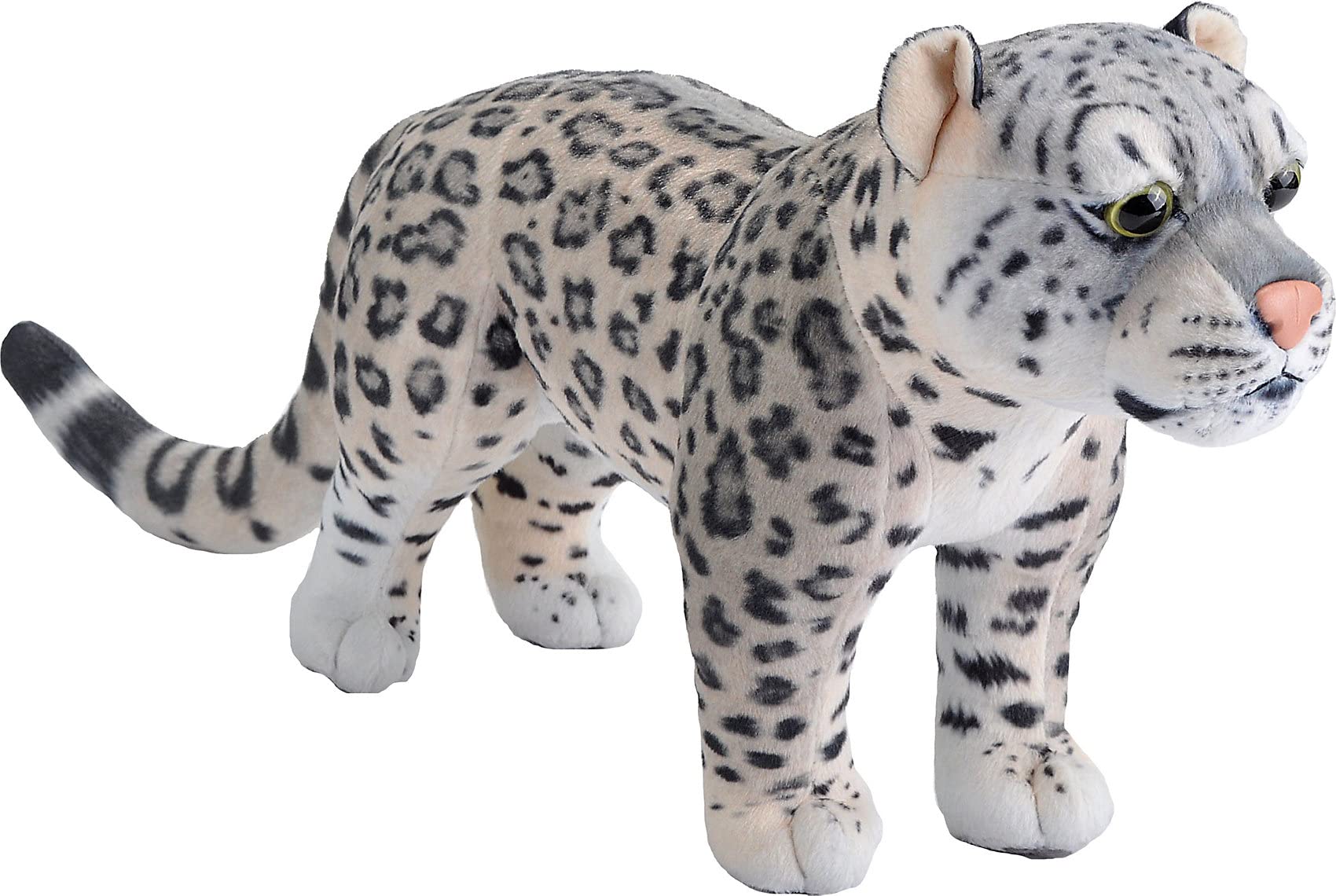 Wild Republic 25079 Living Earth Schnee Leopard Kuscheltier, Plüschtier, 38 cm