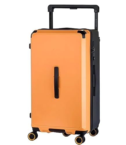 RUVOO Koffer Trolley Reisekoffer Koffer Mit Großer Kapazität, Verbreiterter Trolley, Handgepäck, Verdickter, Verschleißfester Koffer Koffer Gepäck Rollkoffer (Color : Yellow, Size : 26inch)