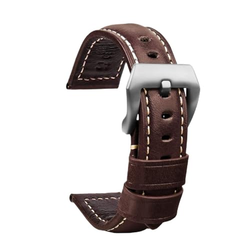 SpaRcz 22-26mm Uhrenarmband aus echtem Leder, Rindsleder mit Nadelschnalle, Uhrenzubehör, Farbe 19, 22mm