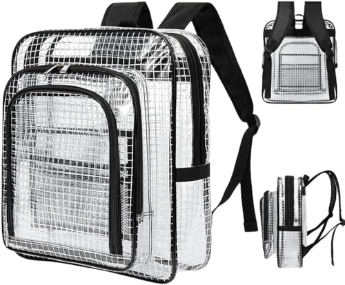 Rucksack Antistatische Staubfreie Tasche Rucksack Transparenter Mesh-Rucksack Ingenieur-Werkzeugtasche,Schwarz 15 cm,A