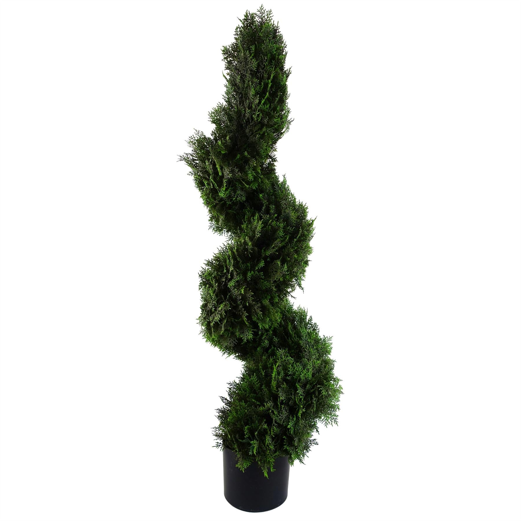 Leaf Künstlicher Buchsbaumturm, Formschnitt, Metall-Topiary, Design, UK, 120 cm, spiralförmige Zeder