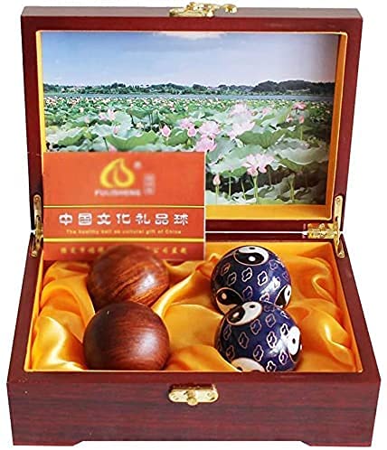 Handtherapiebälle, Massageball, Baoding-Bälle, Stressbälle for Erwachsene, 4-teiliges Meditationsball-Set, chinesische Gesundheitsübung, Stressbälle, chinesische Gesundheitsübung, Massagebälle, Handüb