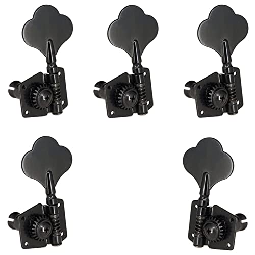 Gitarren Stimmwirbel 5 Stücke Guitar Accessoire Vintage Open Bass Gitarre Tuning Keys Pegs Maschinenköpfe Tuner Für 5 Saiten Bass (Color : Black 4L1R)