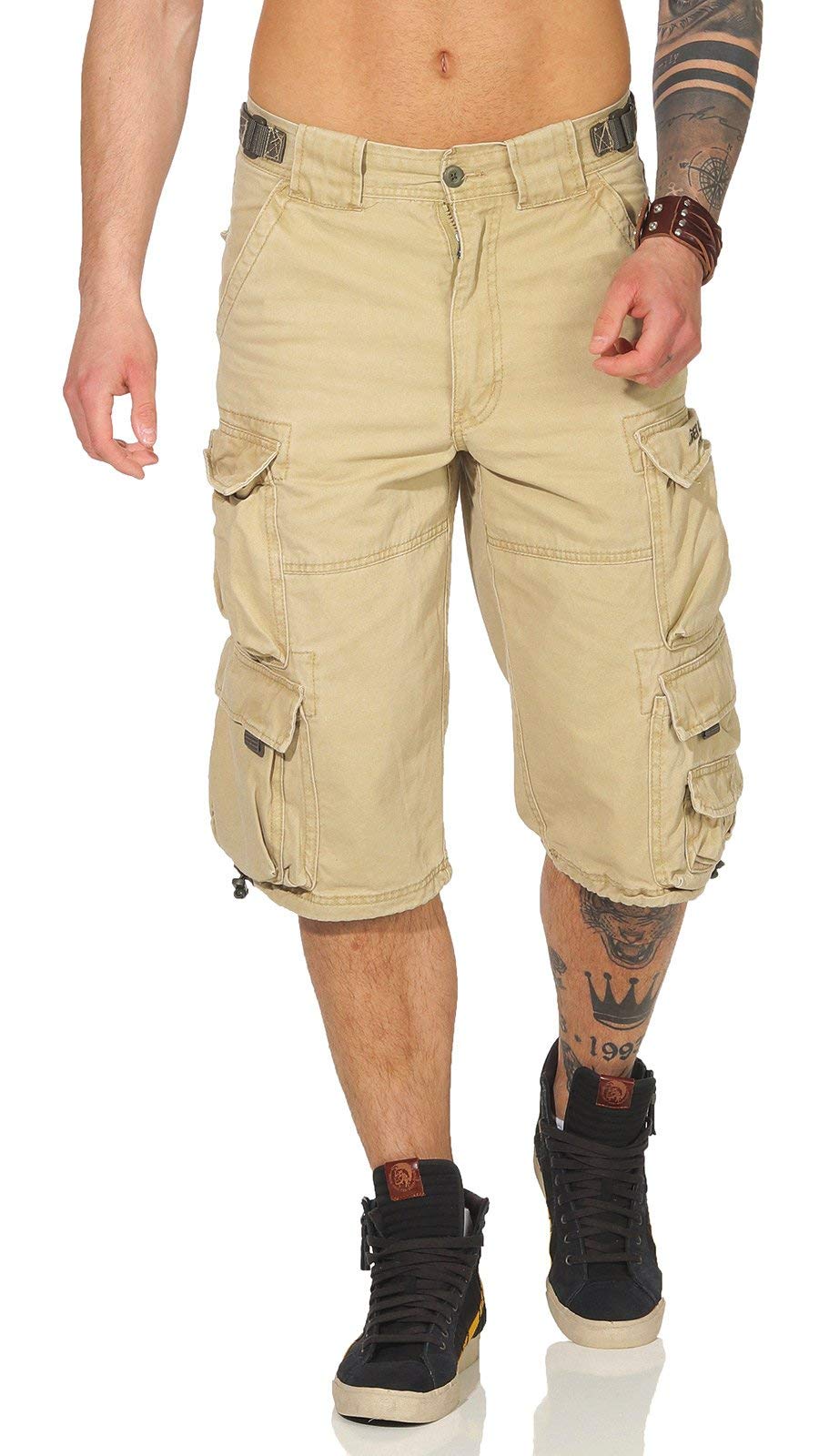 Jet Lag Shorts 007 B mit Seitentaschen in schwarz beige cement navy Olive Jeans grau