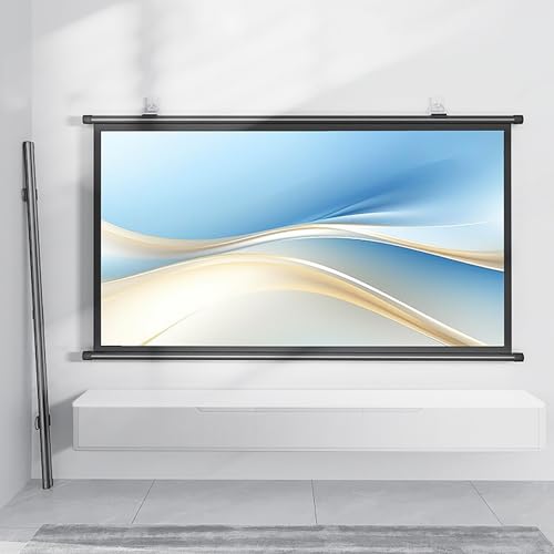 Tragbare Desktop-Projektionsleinwände, HD-Projektionsleinwand, Beamer Leinwand Ultrakurzdistanzprojektion möglich, perfekt für Heimkino, Hochzeitsfeier, Büropräsentation, 3 Stile(Gray fiberglass,4:3 7