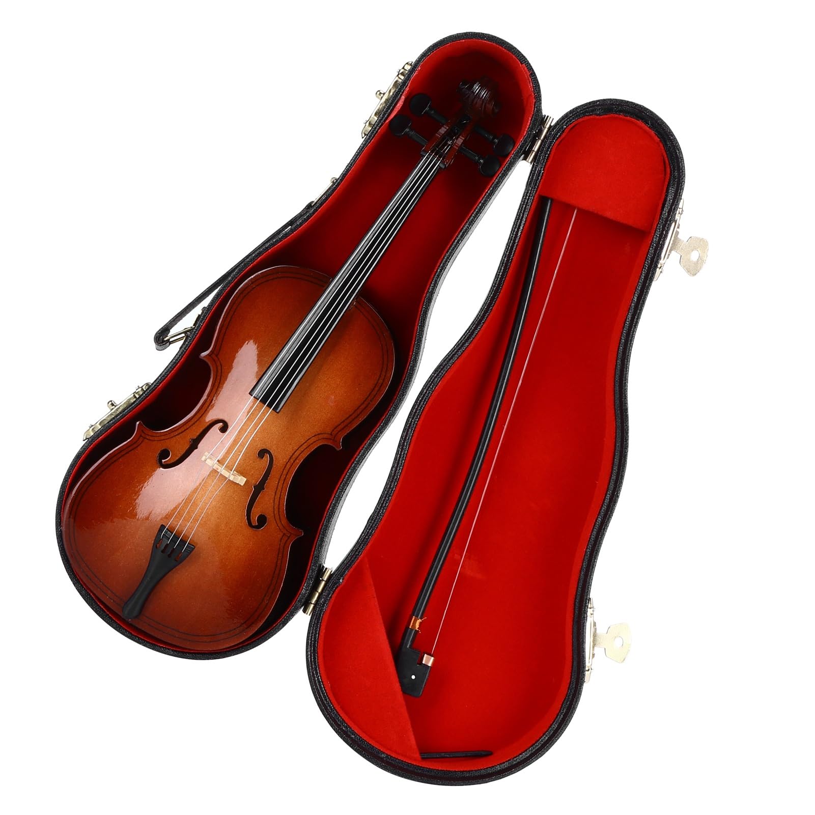 Mini-Cello-Modell, Miniatur-Cello Mit Ständer, Exquisites Und Zartes Bass-Musikinstrument Zur Dekoration Musikinstrumente Miniatur