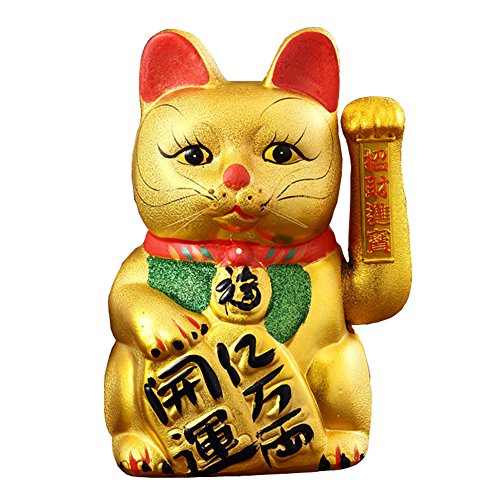 15"Waving Lucky Fortune Cat Maneki Neko Japanische Porzellan Lucky Cat