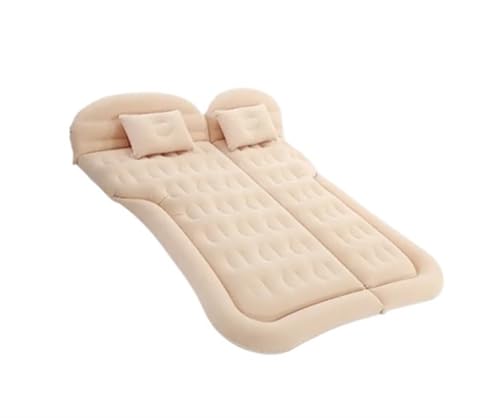 GLILAR Auto Luftmatratze Auto Luftbett Schlafmatratze Multifunktions-Aufblasmatratze Feldbett Autozubehör Reisebett Camping Luftmatratze Klappbett(Beige,Size 1)