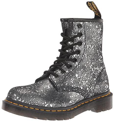 Dr. Martens Damen 1460 8 Eye Boot Fashion Boot, Schwarz Metallic Farbspritzer Wildleder, 5