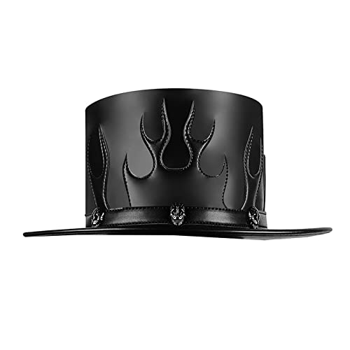 Ranuw Steampunk Männer Mit Brille Punk Zylinder Steampunk BowlerTop Maskerade Halloween Zylinder GothHat Zylinder