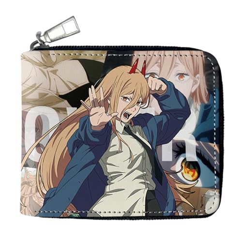 RYNDEX Chains-aw Man Anime Wallets, Süß Spaß Einzigartig Karten Geldbeutel, Scheckkartenetui für Fans Teens Geburtstagsgeschenk(Color:Multicolor 7)