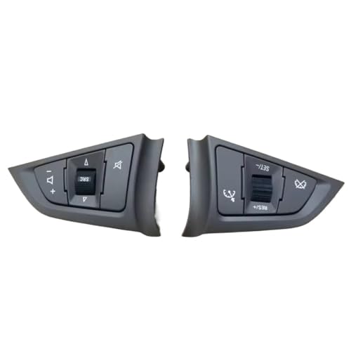 GLILAR Kompatibel Mit Buick Für Hideo 2010 2011 2012 2013 2014 2015 Autolenkrad Multifunktionaler Audio-Lautstärkeregler-Tastenschalter 13360819 Autoteile(1 Pair)