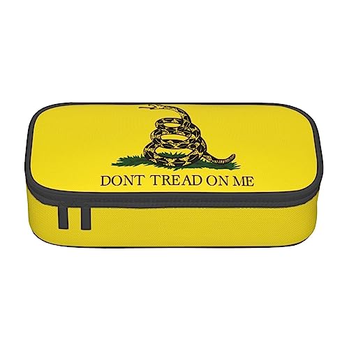 ZORIN Federmäppchen für Mädchen und Jungen, große Kapazität, Federmäppchen, Don't Tread On Me, Stifttasche, tragbare Make-up-Tasche für Schule, Büro, Studenten, Teenager, Schwarz , Einheitsgröße, Münzbeutel