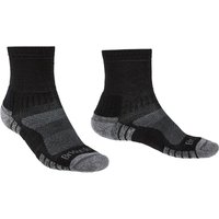 Bridgedale Herren Hike Lightweight Baumwolle Comfort Socken, schwarz/silber, xl