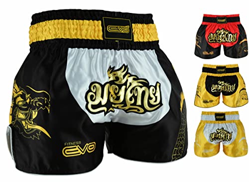 EVO Fitness Muay Thai Shorts MMA Martial Arts Grappling Kick Boxen UFC Käfig Kampf Fitnessstudio Training Männer Frauen Kleidung Ausrüstung