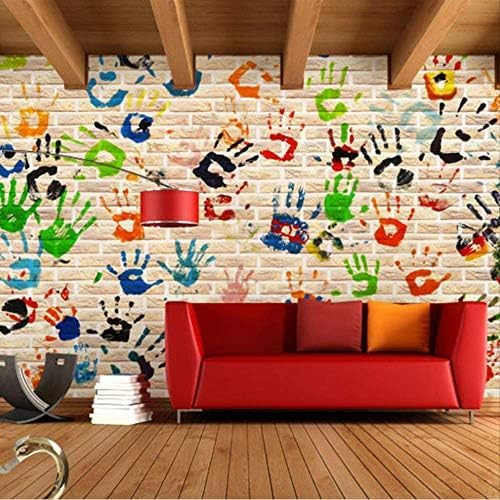 XLMING Vintage Nostalgie Graffiti Fliese Cafe Restaurant Dekoration 3D Tapeten Home Esszimmer Sofa Schlafzimmer Wohnzimmer TV Hintergrund-400cm×280cm