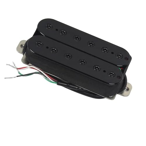 Gitarren-Tonabnehmer 1 Stück 12 Verstellbare Polstücke Humbucker-Tonabnehmer Für E-Gitarre, Schwarzer Hals- Oder Steg-Tonabnehmer (Color : Bridge pickup)