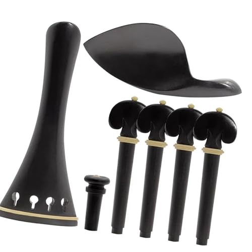 Zubehör Kit für Violine 4/4 Violine Teile Set Von String Stimmwirbel/Saitenhalter/Kinnhalter/Schwanz Nagel Ebenholz Geige