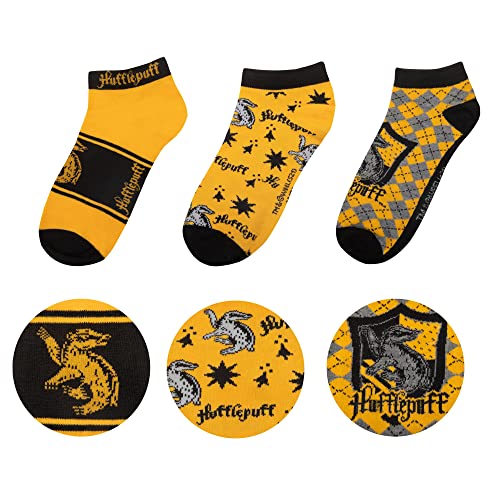 Cinereplicas - Harry Potter - Socken - 3er-Set - Gryffindor/Serpentard/Serdaigle/Tuffuff - Offizielle Lizenz - Einheitsgröße: 35 bis 45 EU