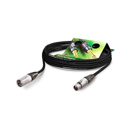 Sommer Cable Mikrofonkabel Stage 22 Highflex XLR 3-pol Neutrik NC3MXX / XLR 3-pol Neutrik NC3FXX, mit Klettband, schwarz (5m)