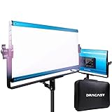 Dracast X Series LED1000 - Bi-Color 3200K - 5600K LED Panel Videoleuchte | App Steuerung | Dimmbar 0-100% | CRI & TLCI 96+ | Dual NP-F Akku | inkl. Tasche | Fotostudio | Video Beleuchtung