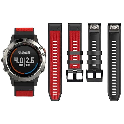 OPKDE 26 x 22 mm Uhrenarmbänder für Garmin Forerunner 935 945 Smartwatch Silikon Wirstband Fenix 5 6 6X 5X Puls Pro 3 3HR S60, Fenix 5 6-22, Achat