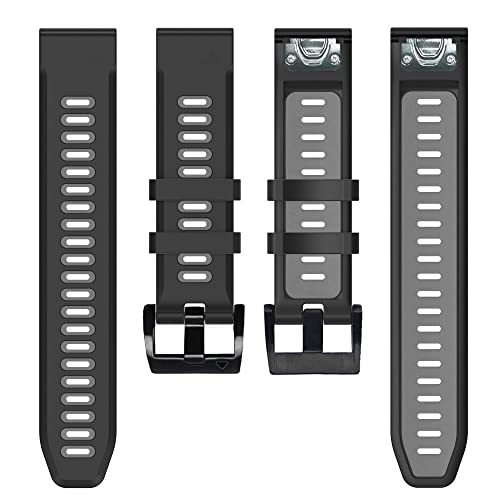 OPKDE 22 x 26 mm Silikon-Schnellverschluss-Uhrenarmband für Garmin Fenix 6X 6 6S Pro 5X 5 Plus 3HR 935 MK2 Watch Easyfit Armband Correa, For Forerunner 935 945, Achat