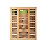 Home Deluxe – Infrarotkabine REDSUN L Deluxe - 153 x 110 x 190 cm - für 3 Personen, 6 Vollspektrumstrahler, Holz: Hemlocktanne I Infrarotsauna, Sauna, Wärmekabine, Infrarot