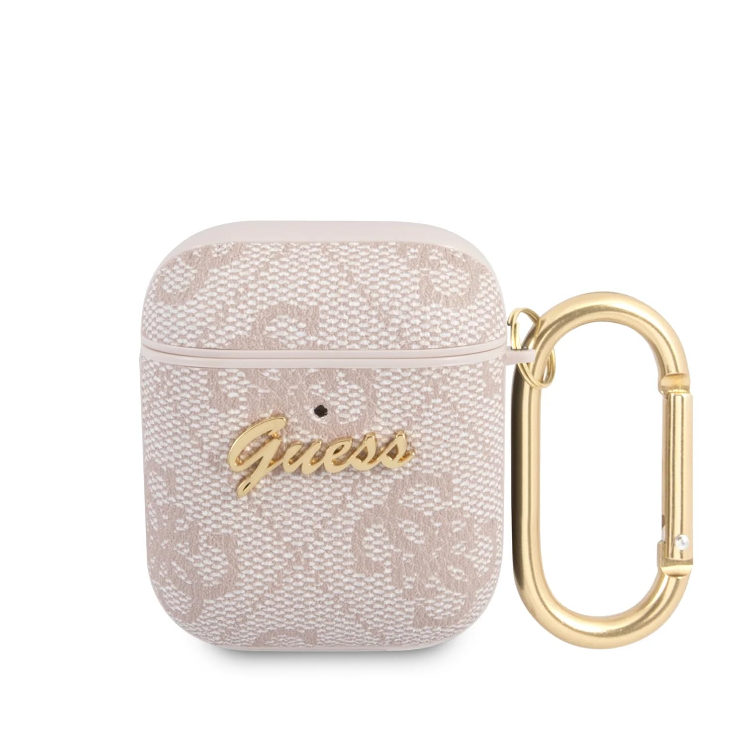 Guess GUA24GSMP Hülle für AirPods rosa 4G Script Metal Collection