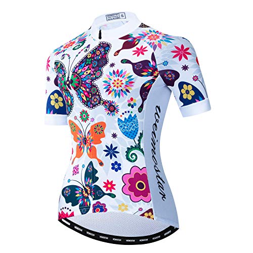 Hotlion Sommer Atmungsaktiv Radfahren Jersey Frauen Mountainbike Jersey Schnell Trocken Fahrrad Shirt Kurzarm Radfahren Kleidung, Cf2283, XXL