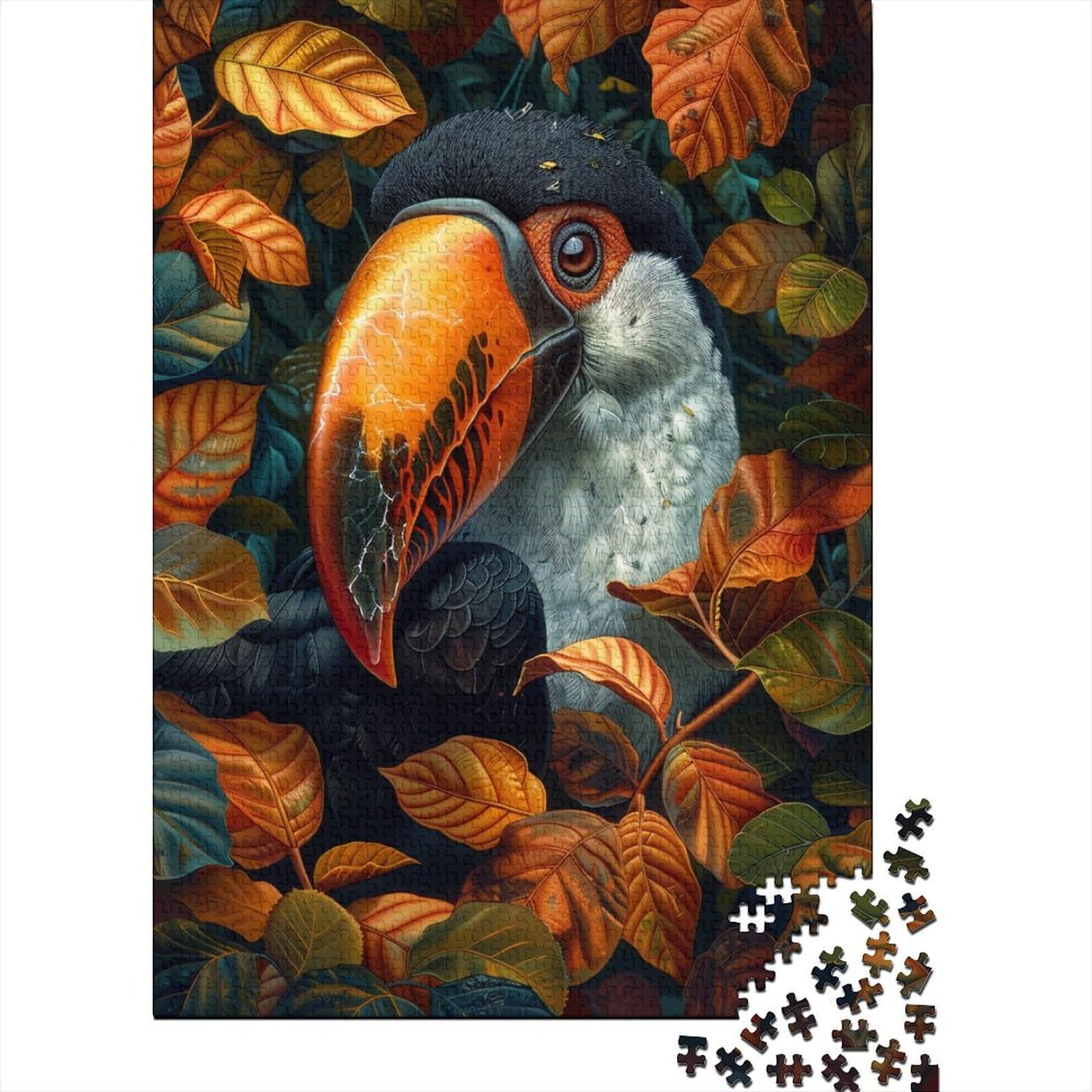 Bunte Tukan-Puzzles für Erwachsene und Teenager, Kunst-Puzzles für Erwachsene, 1000 Teile, Holz-Puzzles für Erwachsene und Teenager 29,53x19,69 Zoll