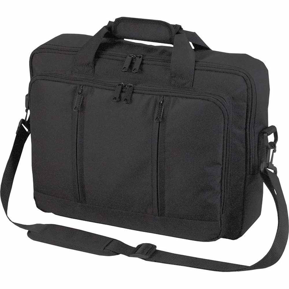 Halfar 1802765 Umhängetasche, auch als Rucksack zu tragen, für Notebooks bis 15 – 16 Zoll (38–40,6 cm), Schwarz