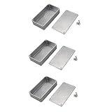 SICOSALT 3 StüCk Gitarren Effekt Pedal Aluminium Stomp Box GehäUse für DIY Gitarren Pedal Kit 1590B