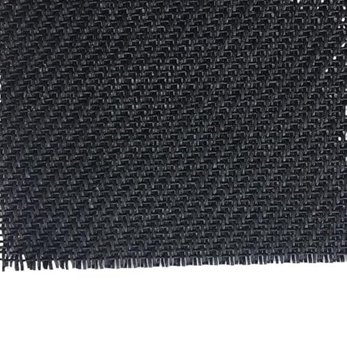 Lautsprecher Stoff,Lautsprechergittertuch Staubdi Gitarrenlautsprecher-Netz schwarz und gelb, schalltransparent, staubdicht, Gras-Rattan-Stuhl, Retro-Lautsprecher-Maskennetz(Black(0.5mX0.7m))