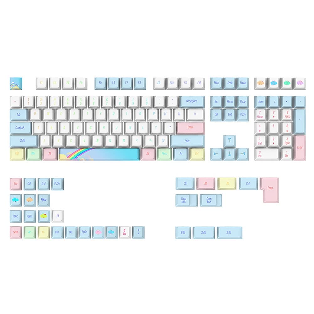 Kiudduy Praktische Personalisierung Von 139 Tasten PBT-Tastenkappen, Tragbar, NüTzlich für DIY-Sublimation, Mechanische Tastenkappen, B