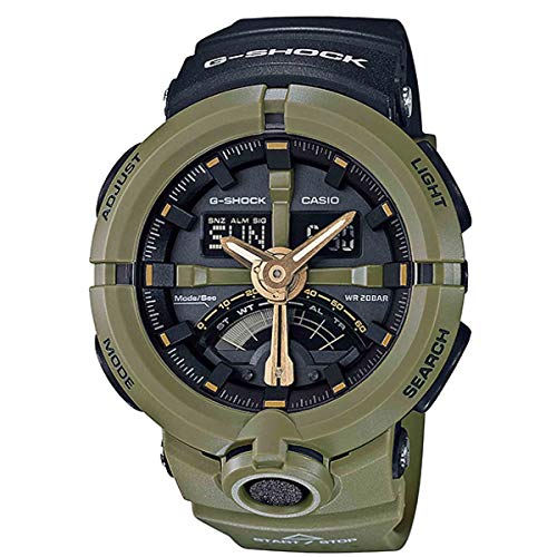 Casio Men's G Shock GA500P-3A Green Rubber Quartz Sport Watch