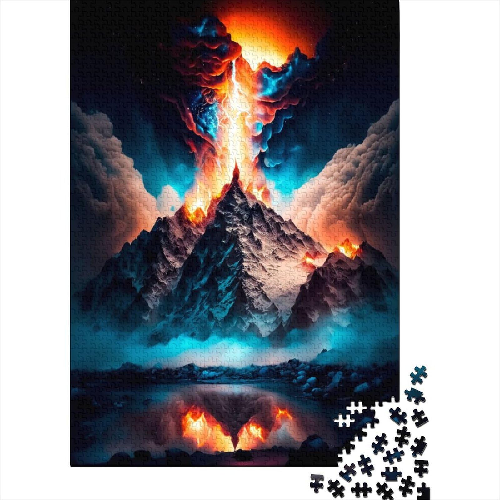 Puzzlespiel „Cosmic Eruption“ für Erwachsene, 1000 Teile, für Erwachsene und Jugendliche, Puzzlespiel, Spielzeug für Erwachsene, Familienpuzzle, Geschenk (Größe: 75 x 50 cm)