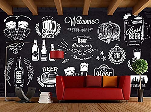 Bier Persönlichkeit Bar Tapete 3D Modernes Bier Restaurant Snack Bar Industriedekor Wandbild Tapete 3D TV Wandbild Tapete Wanddekoration fototapete 3d Vlies wandbild Schlafzimmer-350cm×256cm