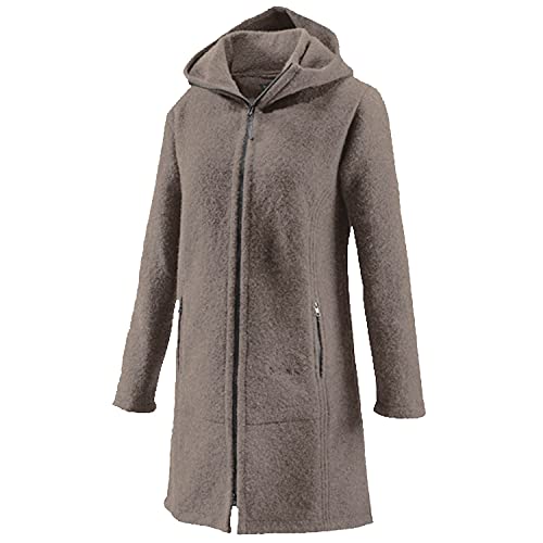 Mufflon Damen Wollmantel Rika,Farbe: granit grau, Größe: XS