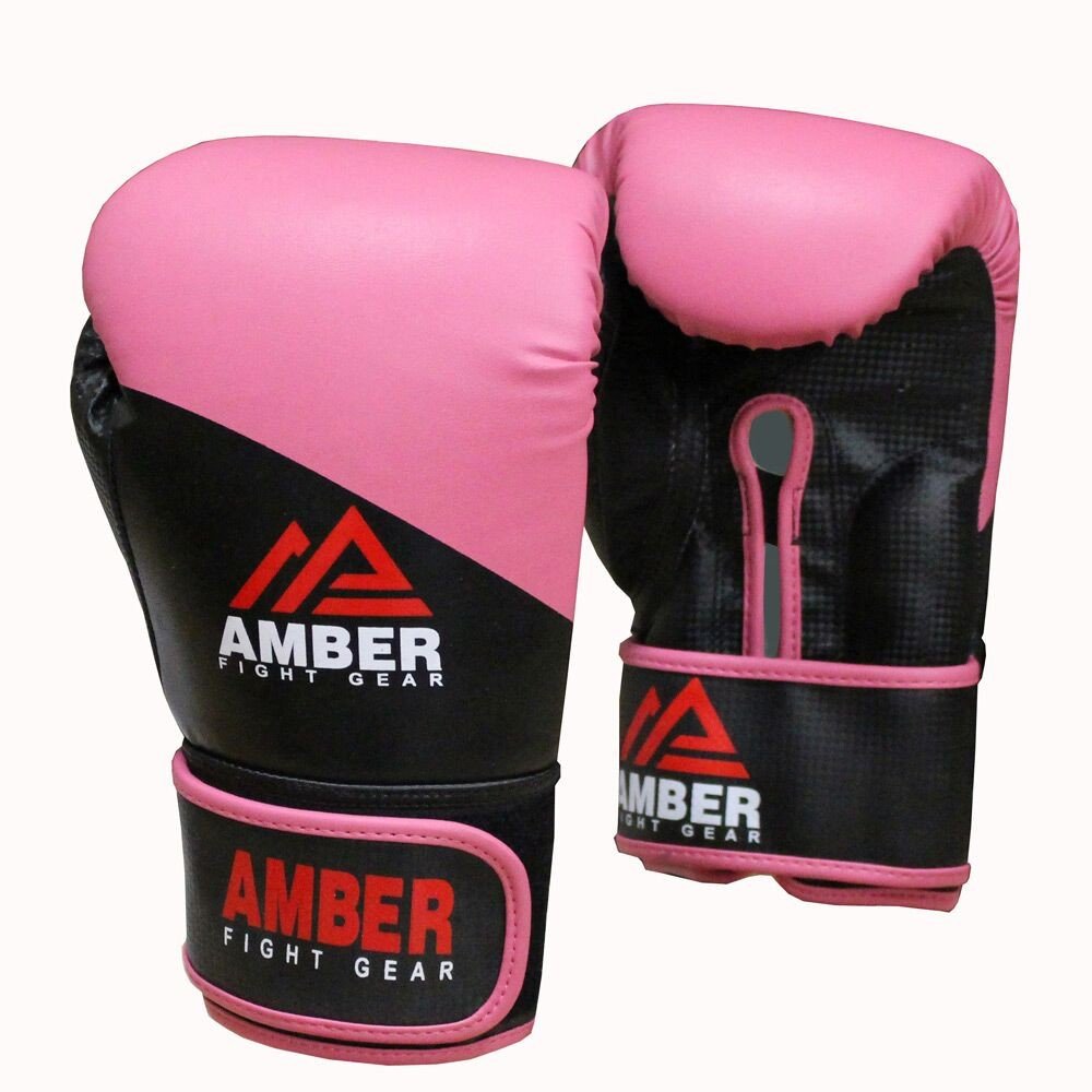 Amber Fight Gear Pro Style Training Gloves 10oz, Pink