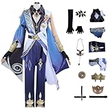 JGZGCG Honkai Star Rail Dr Ratio Cosplay Kostüm Komplettes Set mit Perücke Star Rail Dr Ratio Cosplay Verkleidung Dr. Ratio Uniform Halloween Karneval Party Bühnenauftritt Kostüm Erwachsene