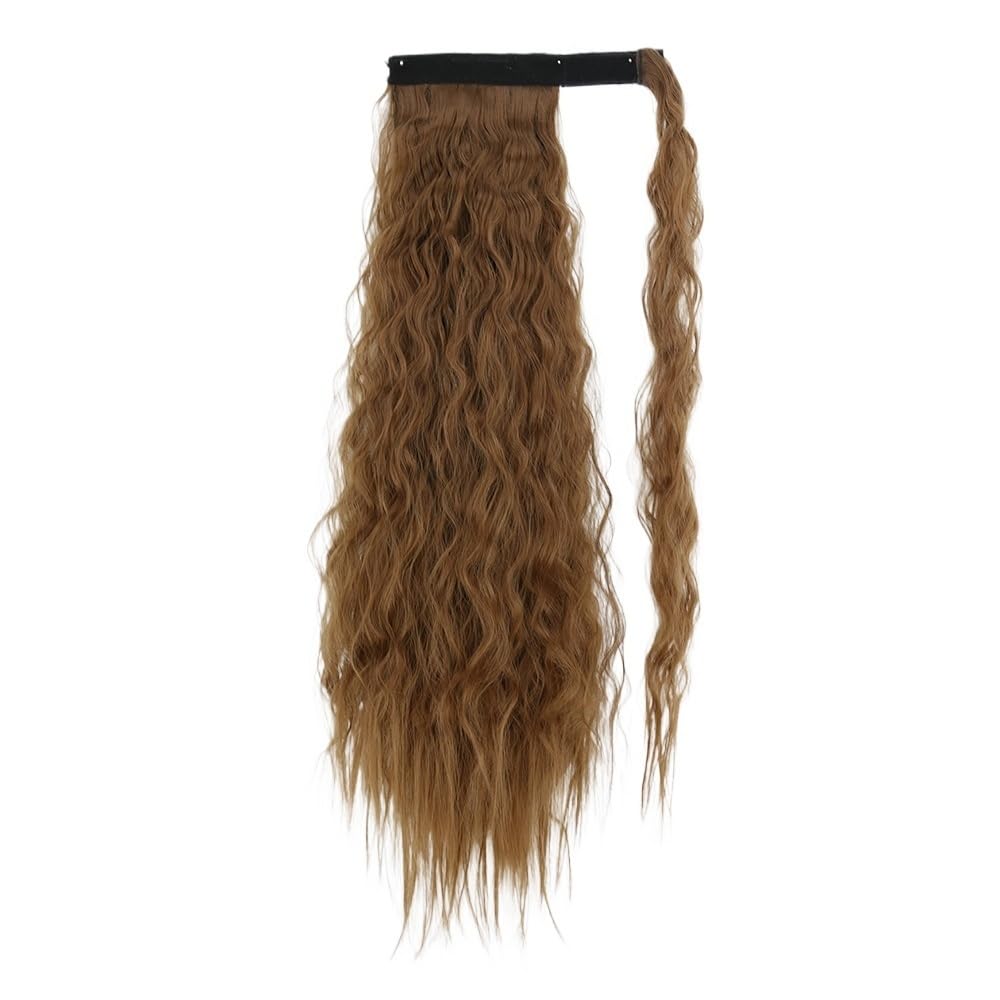 Pferdeschwanz Haarteil Pferdeschwanz-Extensions, 22/34 Zoll langer Afro-Locken-Wickel-Pferdeschwanz, lockiges, gewelltes synthetisches Haarteil for Frauen, gefälschte Pferdeschwänze, Clip-in-Haarverlä