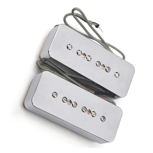 Silberne E-Gitarren-Humbucker-Tonabnehmer-Ersatzteile mit verstellbaren Schrauben Single-Coil-Tonabnehmer