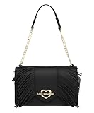 Love Moschino damen fringes Schultertasche black