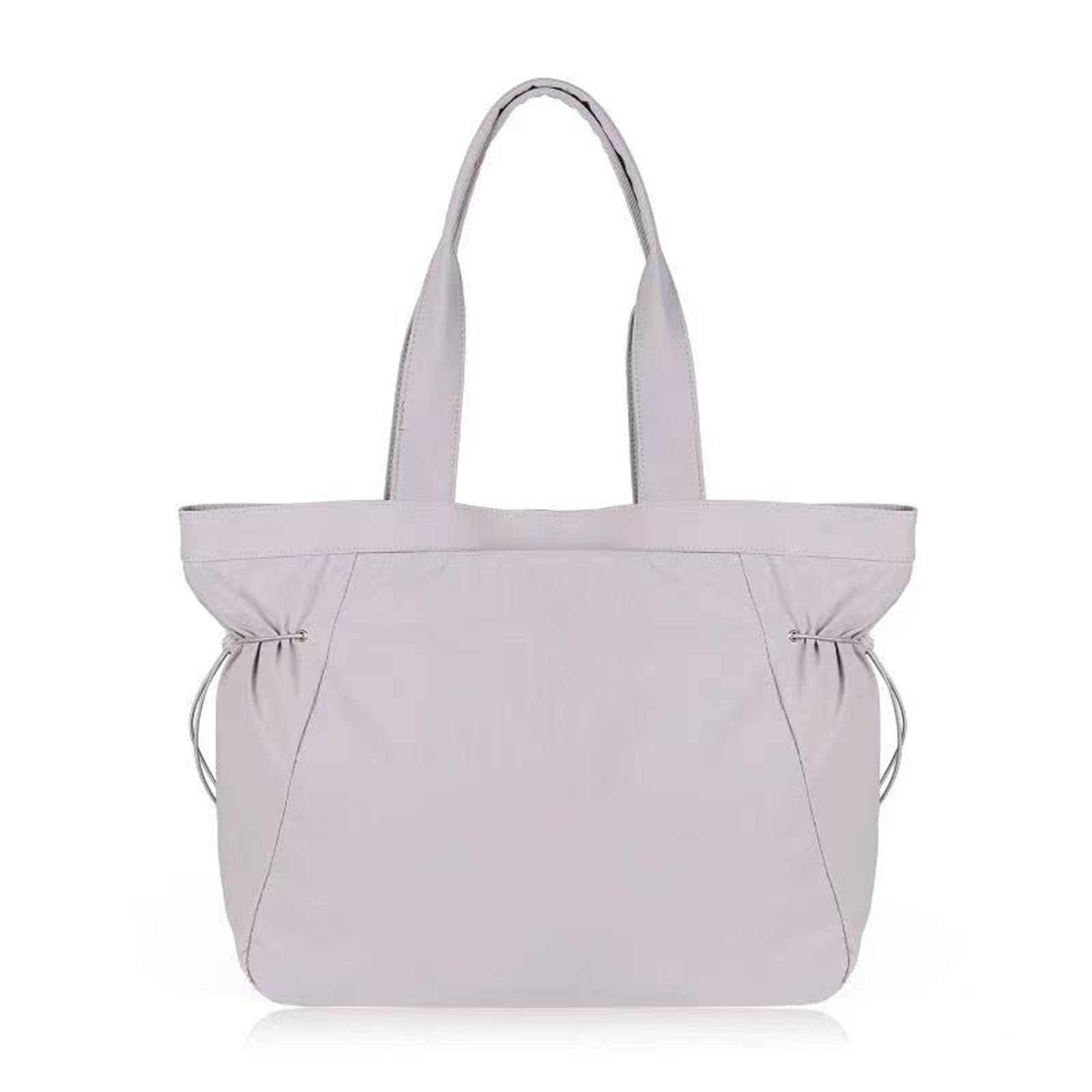 ohodhmnu Damen Tragetasche, Side-Cinch Shopper Turnbeutel Leichte Schultertasche Reisetasche für Frauen Handtasche Einkaufstasche, grau, Small