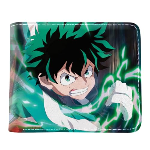 RYNDEX My He-ro Academ-ia Anime Geldbeutel, Karikatur Portmonee Klein Kompakt, PU-Leder Geldbörse Brieftasche Wallet, für Kinder Fans(Color:Multicolor 2)