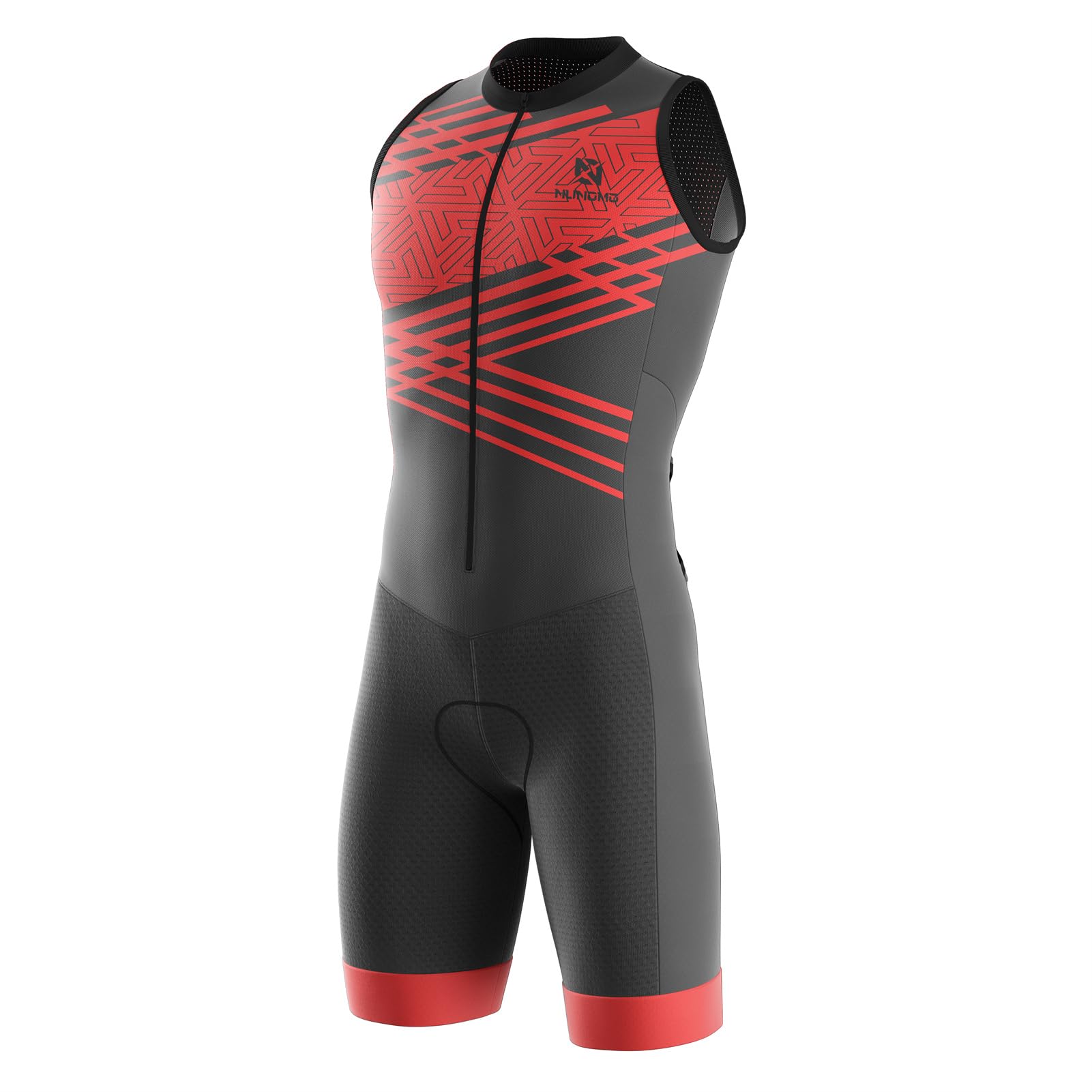 Triathlon Anzug Herren Herren Radsportanzug gepolstert einteilig Trisuit Bike Top Short Trisuit Einteiler für Wettkampf Run, Cycle, Swim (TYP-1,XXXL)