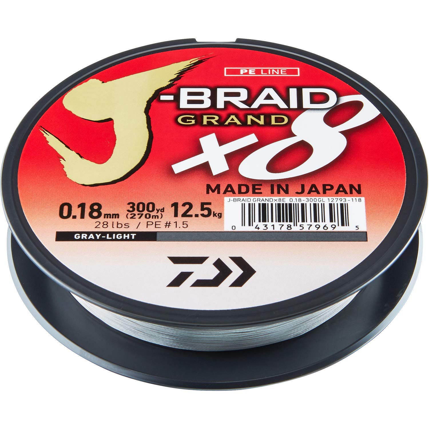 Daiwa - Fishing Braid J Braid Grand 20/100 270 M - Gray - 12793120