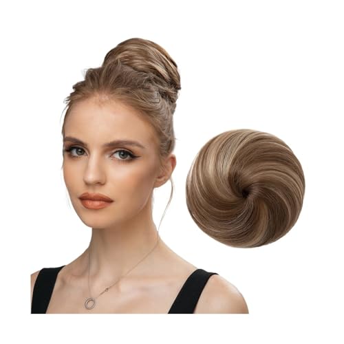 Haarteil Synthetisches Haar, Dutt-Verlängerung, Clip-in-Haarteil, Kunsthaar-Schwanz, Donut, Kordelzug, Chignon, Haarteil, Hochsteckfrisur, Haarteil, Pferdeschwanz Haarverlängerung(10H16)