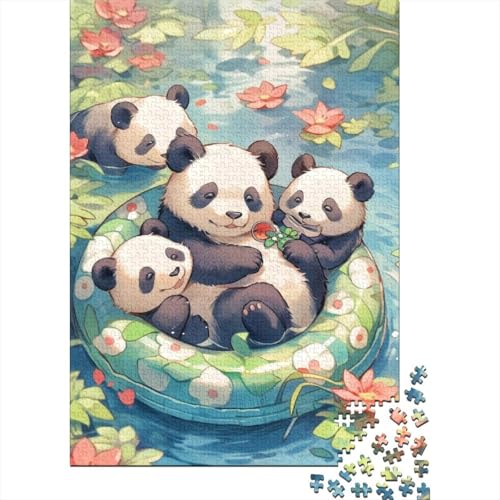 Panda-Holzpuzzle für Erwachsene und Jugendliche von Art Jigsaw Puzzles für Erwachsene, 1000 Teile, Holzpuzzle für Erwachsene und Jugendliche, 75x50cm